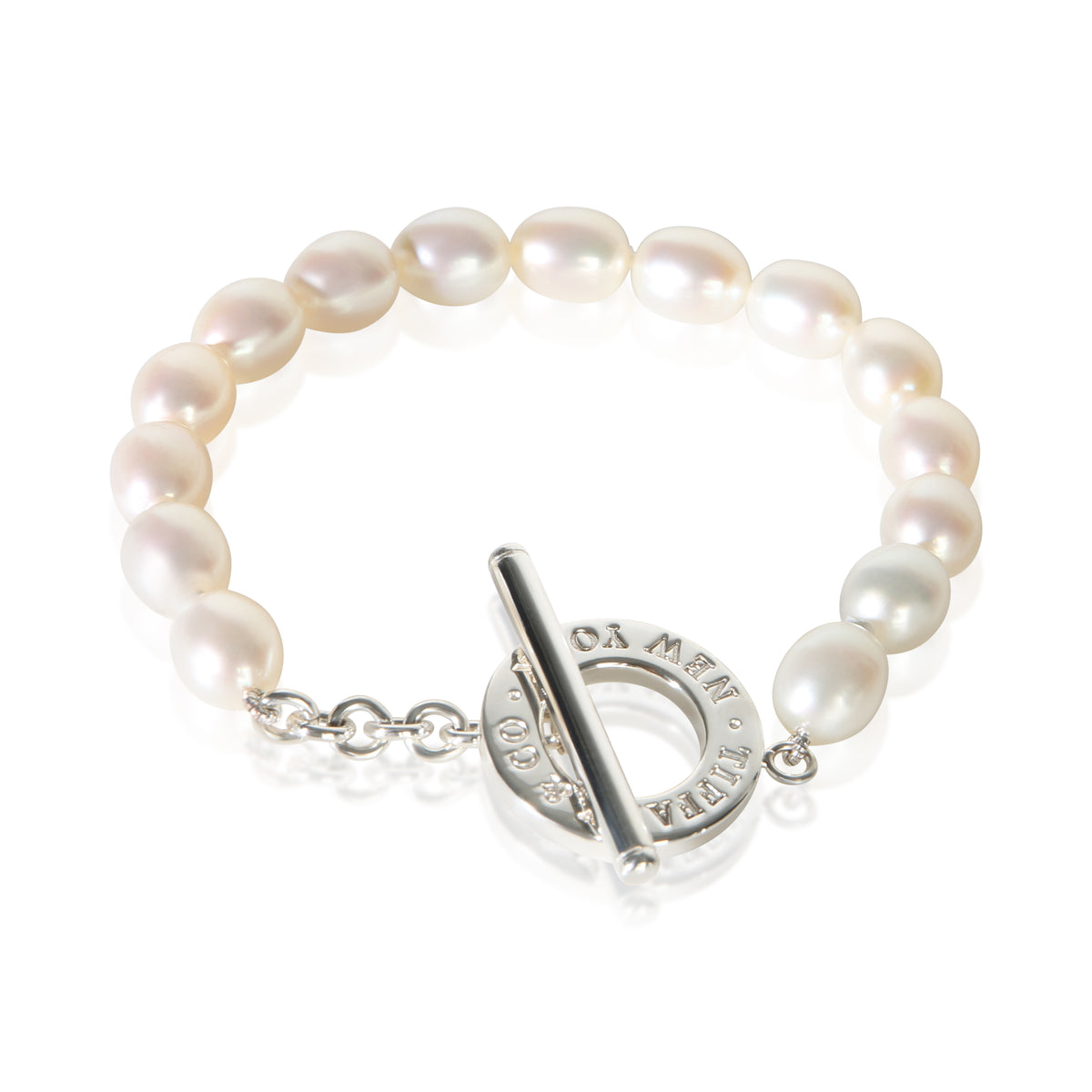 Tiffany & Co. Sterling Silver Pearl Toggle Bracelet fv