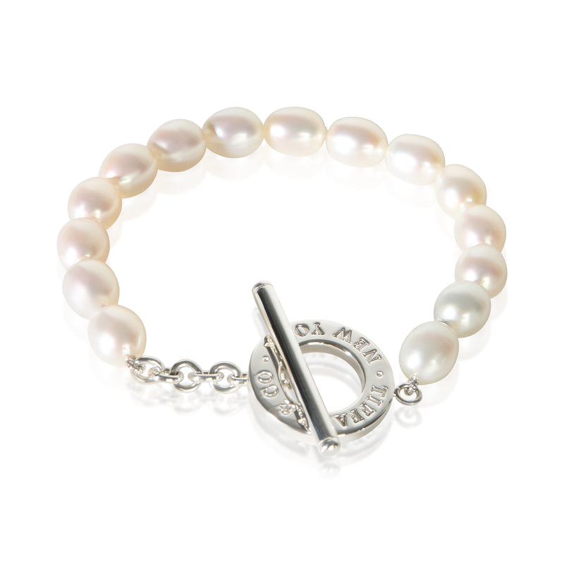 Tiffany & Co. Sterling Silver Pearl Toggle Bracelet fv