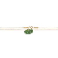 Tiffany & Co. Yellow Gold Jade Elsa Peretti Eternal Circle Pendant 2