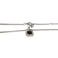 David Yurman Sterling Silver Onyx and Diamond Petite Albion Pendant 2