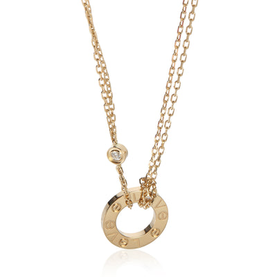 Cartier Yellow Gold Diamond Love Necklace fv