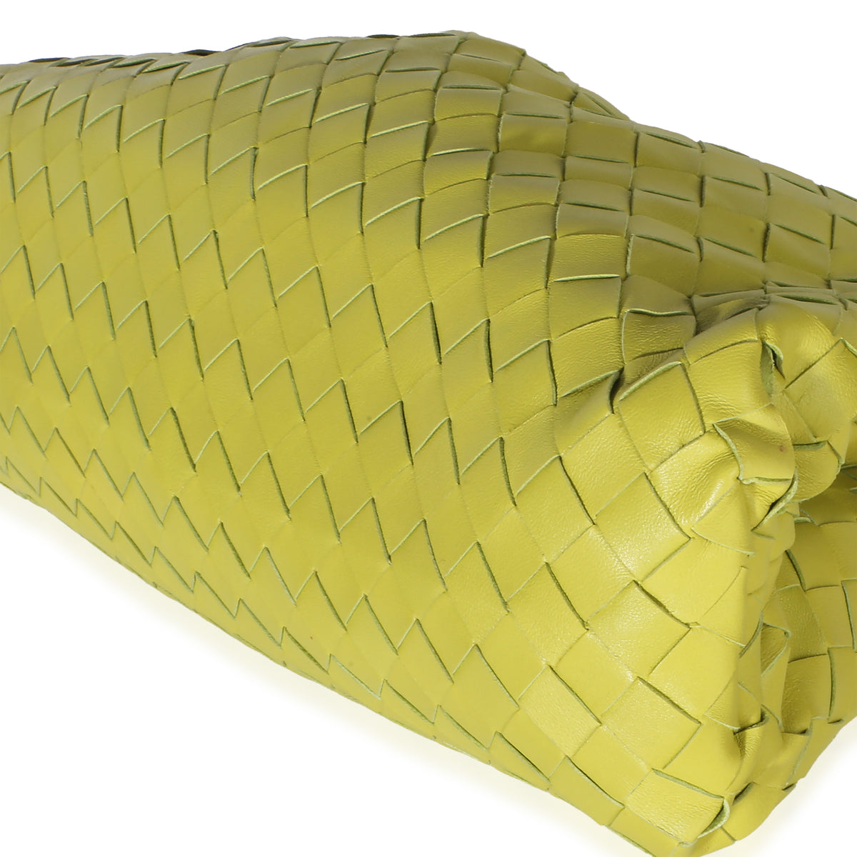 Bottega Veneta Acid Kiwi Nappa Maxi Intrecciato Teen Pouch Handbag 6