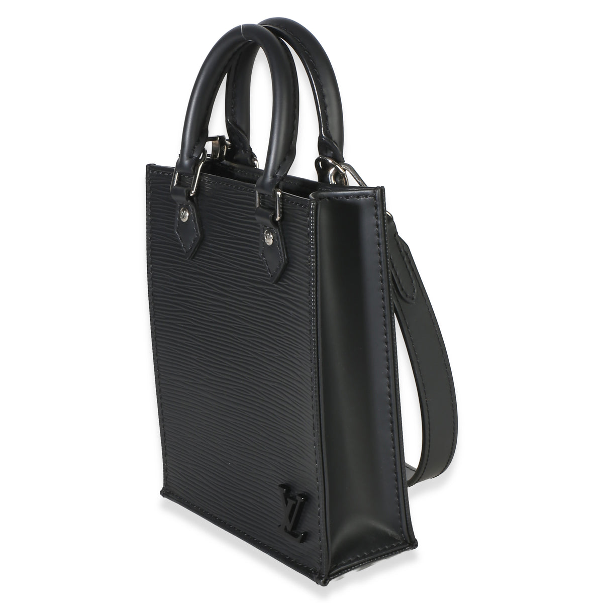 Louis Vuitton Black Epi Petit Sac Plat Handbag 4