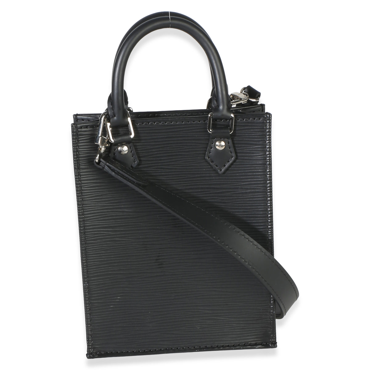 Louis Vuitton Black Epi Petit Sac Plat Handbag 5