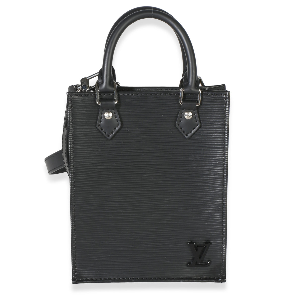 Louis Vuitton Black Epi Petit Sac Plat Handbag id
