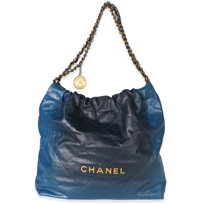 Chanel Blue Shaded Quilted Calfskin Medium  22 Hobo Handbag id
