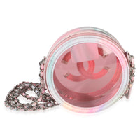 Chanel Pink Lambskin PVC Filigree Round Clutch With Chain Handbag 4