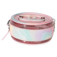 Chanel Pink Lambskin PVC Filigree Round Clutch With Chain Handbag 5