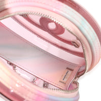 Chanel Pink Lambskin PVC Filigree Round Clutch With Chain Handbag 8