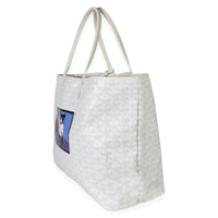 Goyard White ine Canvas Bulldog Saint Louis PM Handbag 2