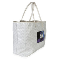 Goyard White ine Canvas Bulldog Saint Louis PM Handbag 3