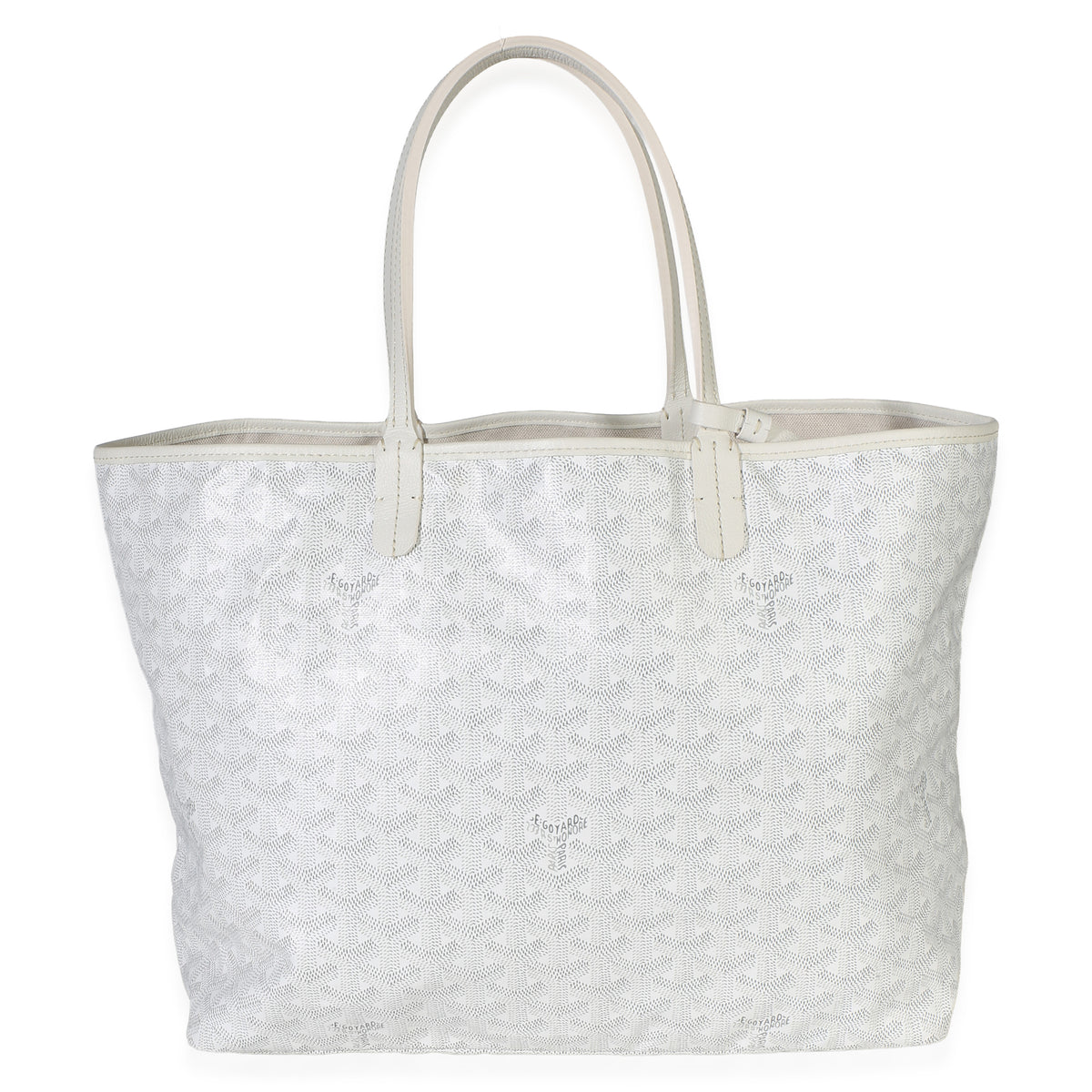 Goyard White ine Canvas Bulldog Saint Louis PM Handbag 4