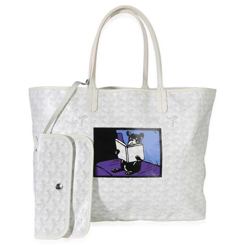 Goyard White ine Canvas Bulldog Saint Louis PM Handbag id