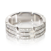 Cartier White Gold Diamond Tank Francaise Ring 3