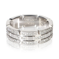 Cartier White Gold Diamond Tank Francaise Ring fv