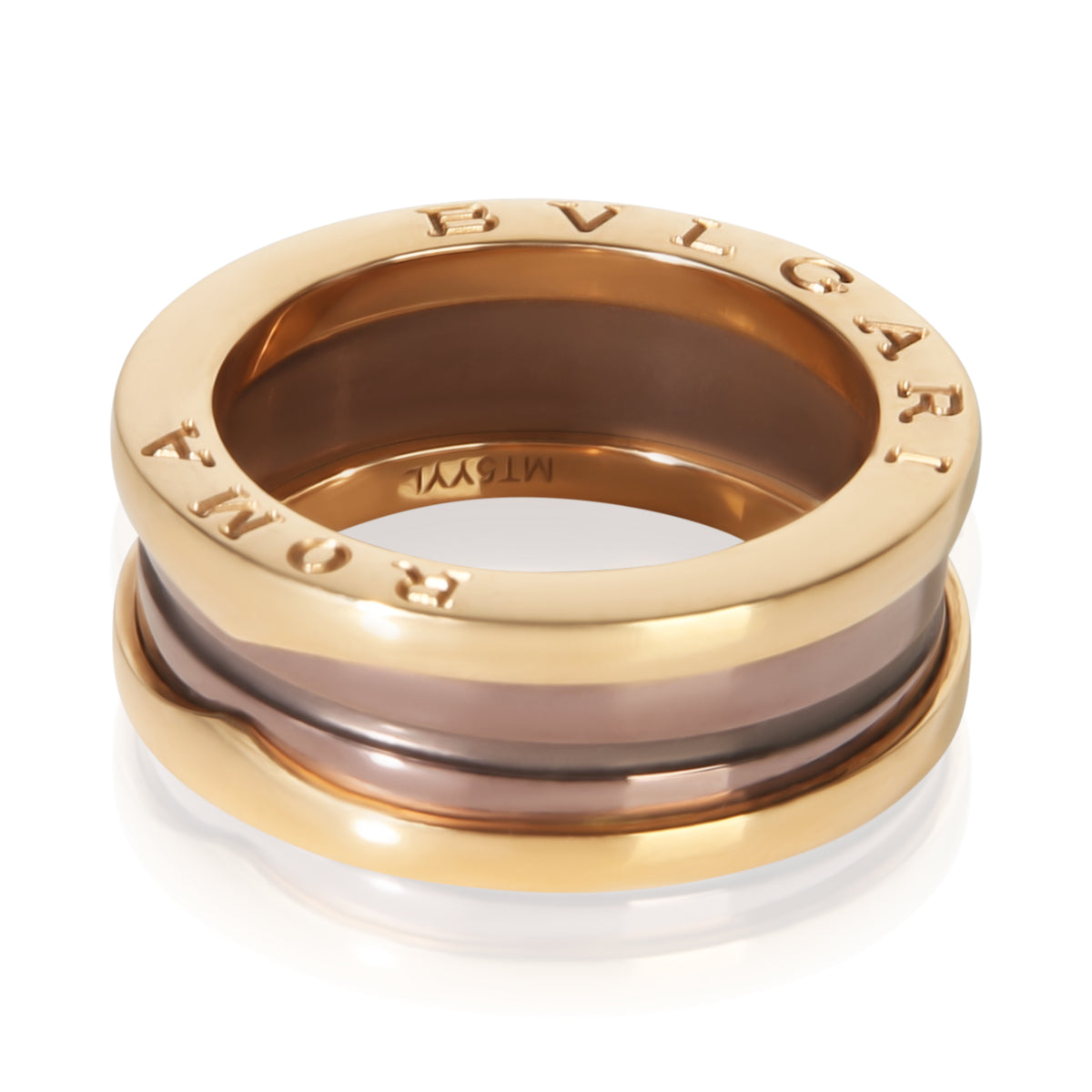 BVLGARI Rose Gold & Bronze Metal B.zero1 Ring 2