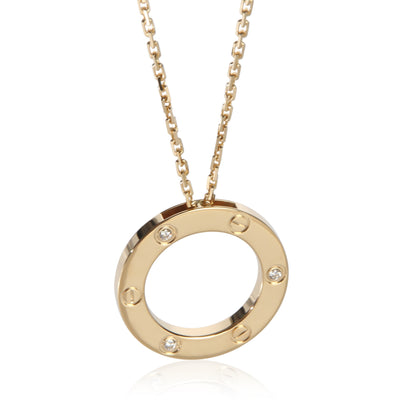 Cartier Yellow Gold Diamond Love Pendant fv