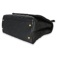Chanel Black Quilted Caviar Medium Coco Top Handle Bag Handbag 6