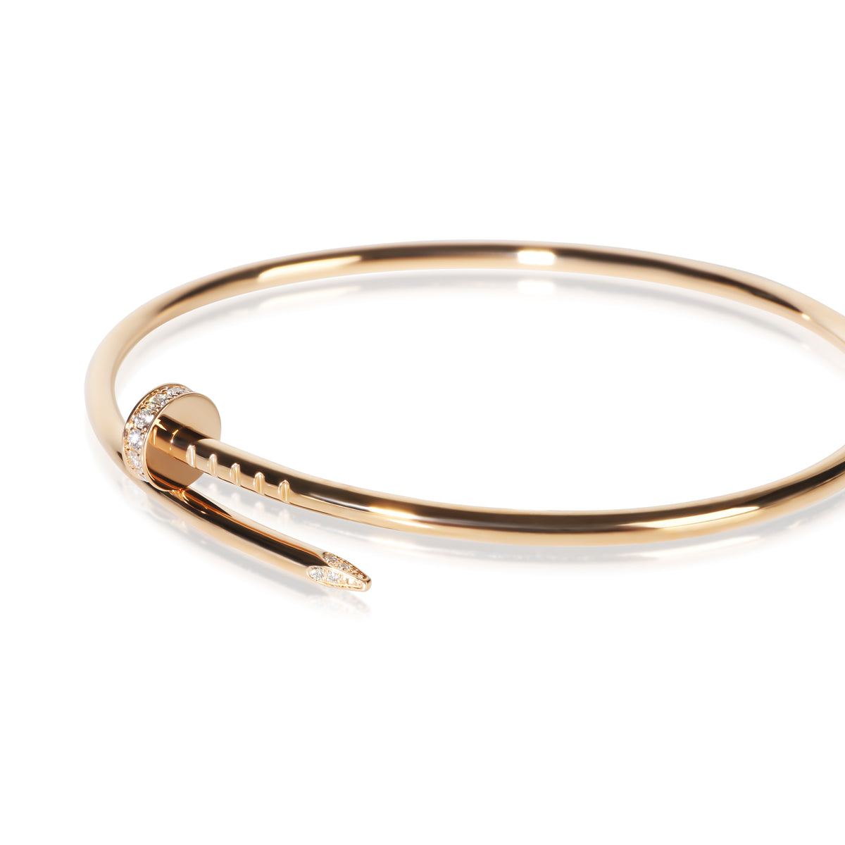 Cartier Rose Gold Diamond Small Model Juste Un Clou Bracelet 2
