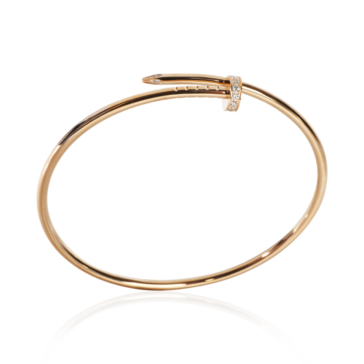 Cartier Rose Gold Diamond Small Model Juste Un Clou Bracelet 4