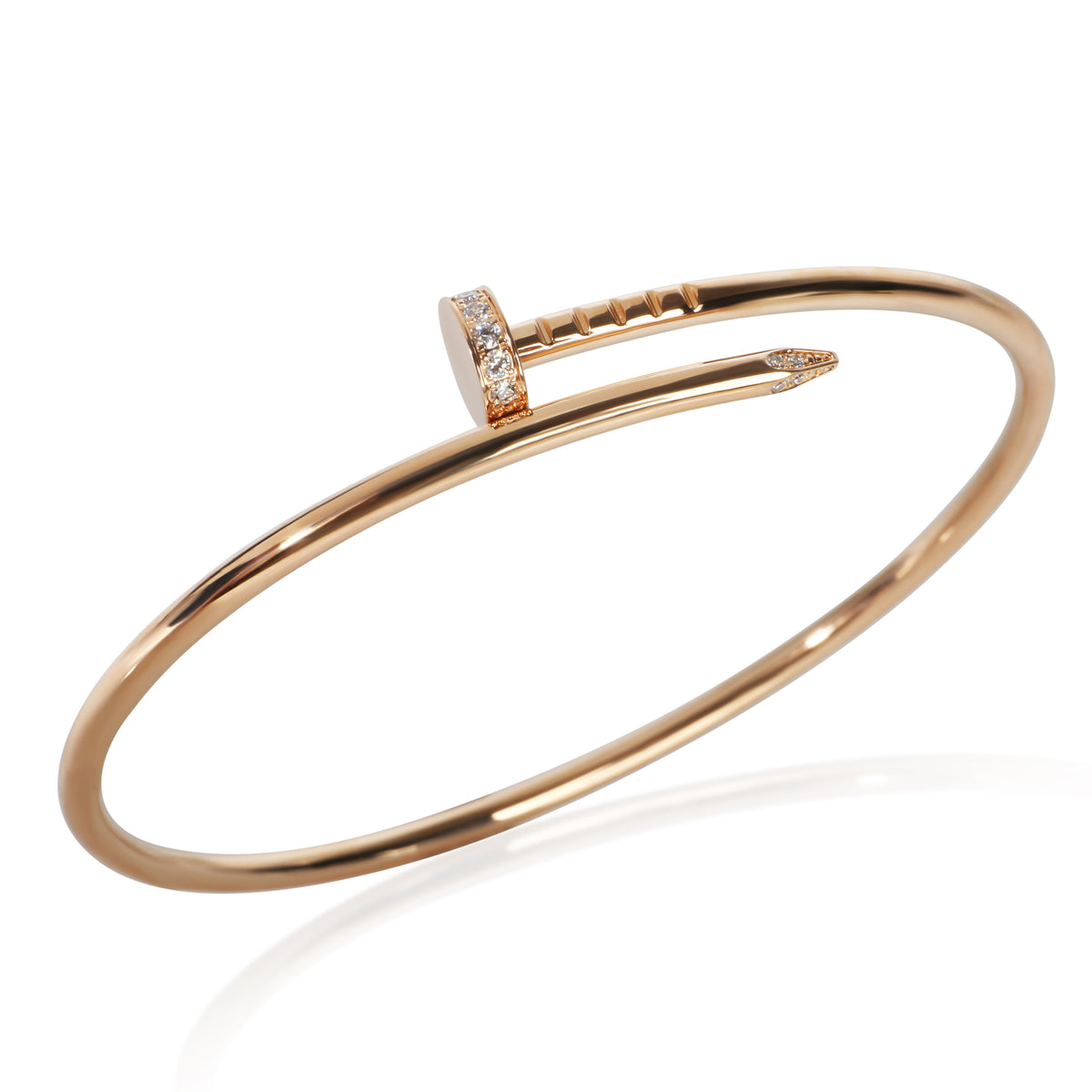 Cartier Rose Gold Diamond Small Model Juste Un Clou Bracelet 5