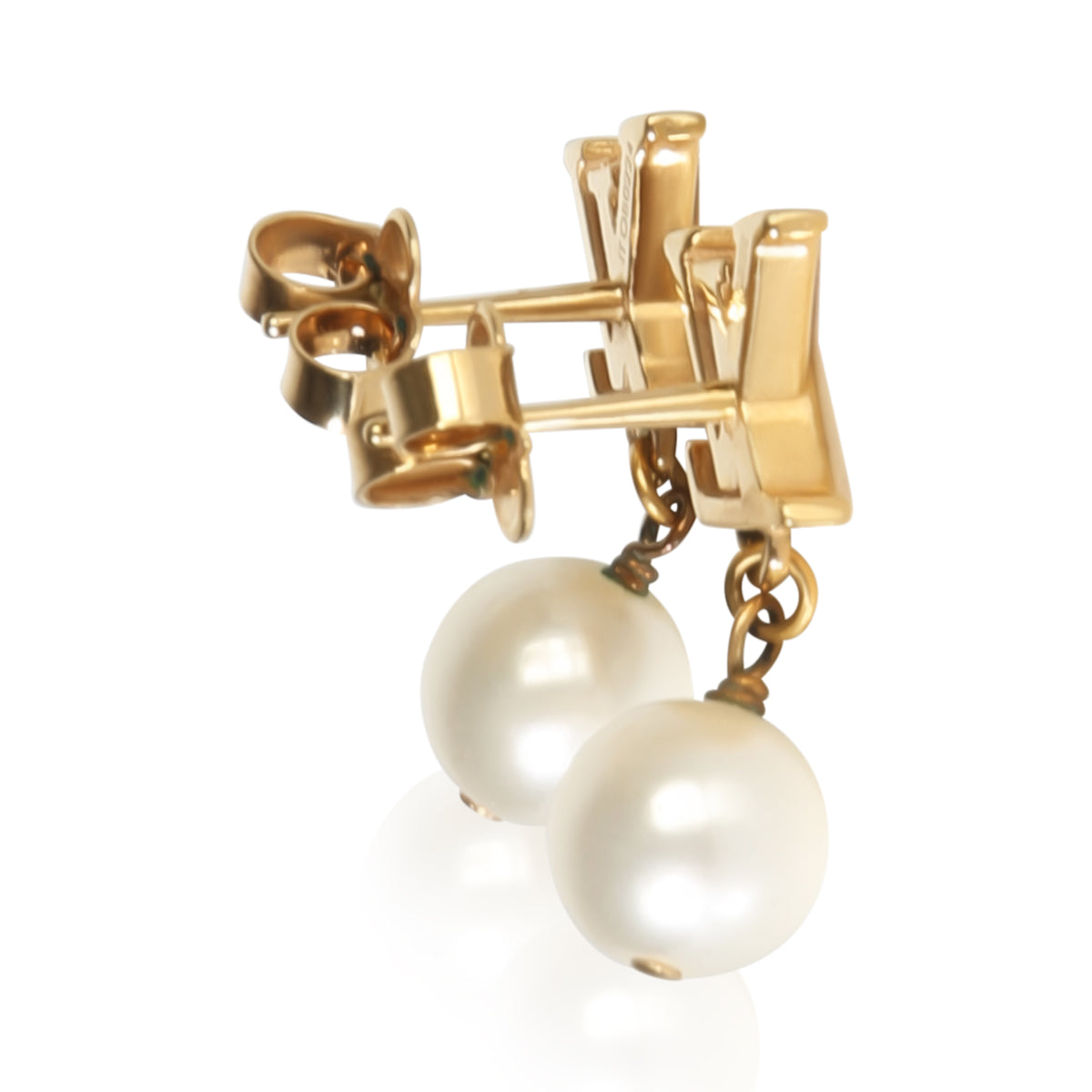 Louis Vuitton Gold Plated Iconic Louisa Earrings 3