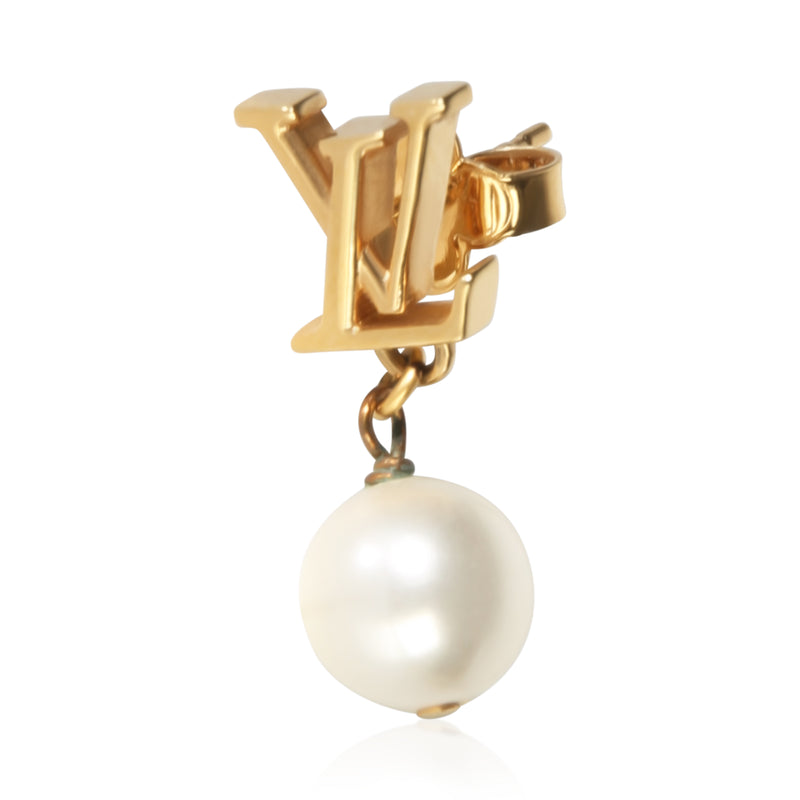 Louis Vuitton Gold Plated Iconic Louisa Earrings fv