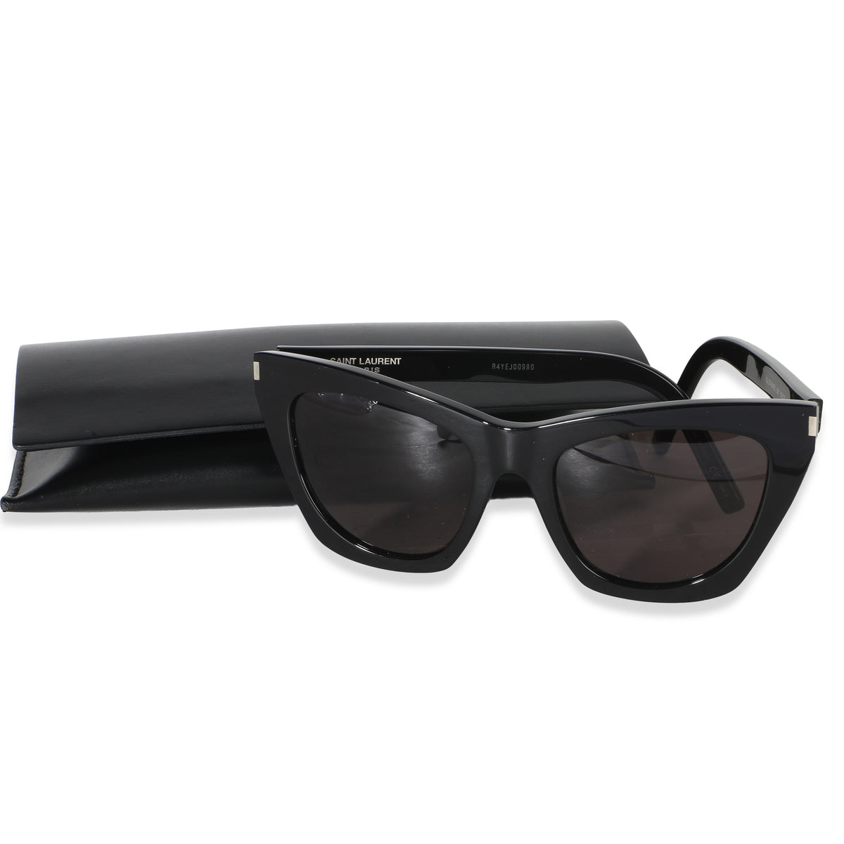 Saint Laurent Black Acetate Oversized Cat Eye Kate Sunglasses id