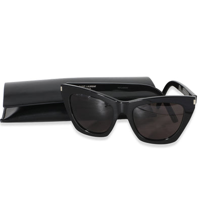 Saint Laurent Black Acetate Oversized Cat Eye Kate Sunglasses id
