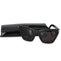 Saint Laurent Black Acetate Oversized Cat Eye Kate Sunglasses id
