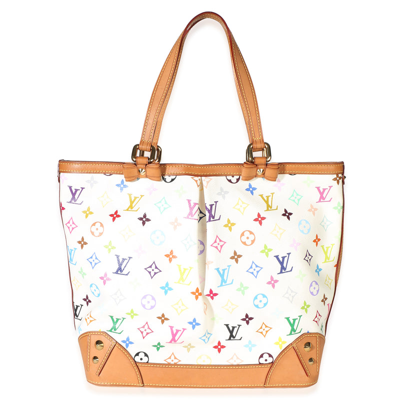 Louis Vuitton White Monogram Multicolor Canvas Sharleen GM Handbag id