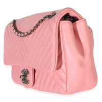 Chanel Pink Quilted Lambskin CC Crossing Mini Rectangular Flap Bag Handbag 2