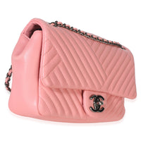 Chanel Pink Quilted Lambskin CC Crossing Mini Rectangular Flap Bag Handbag 3
