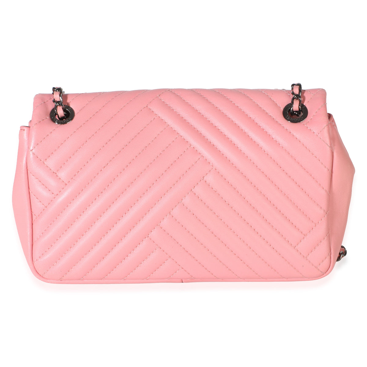 Chanel Pink Quilted Lambskin CC Crossing Mini Rectangular Flap Bag Handbag 4