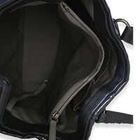 Chanel Navy Quilted Patent Boy Shopping Tote Handbag 8