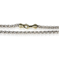 David Yurman Yellow Gold & Sterling Silver Wheat Chain Necklace 2