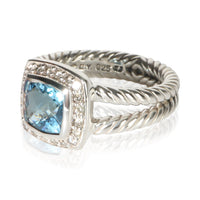 David Yurman Sterling Silver Topaz and Diamond Petite Albion Ring 2
