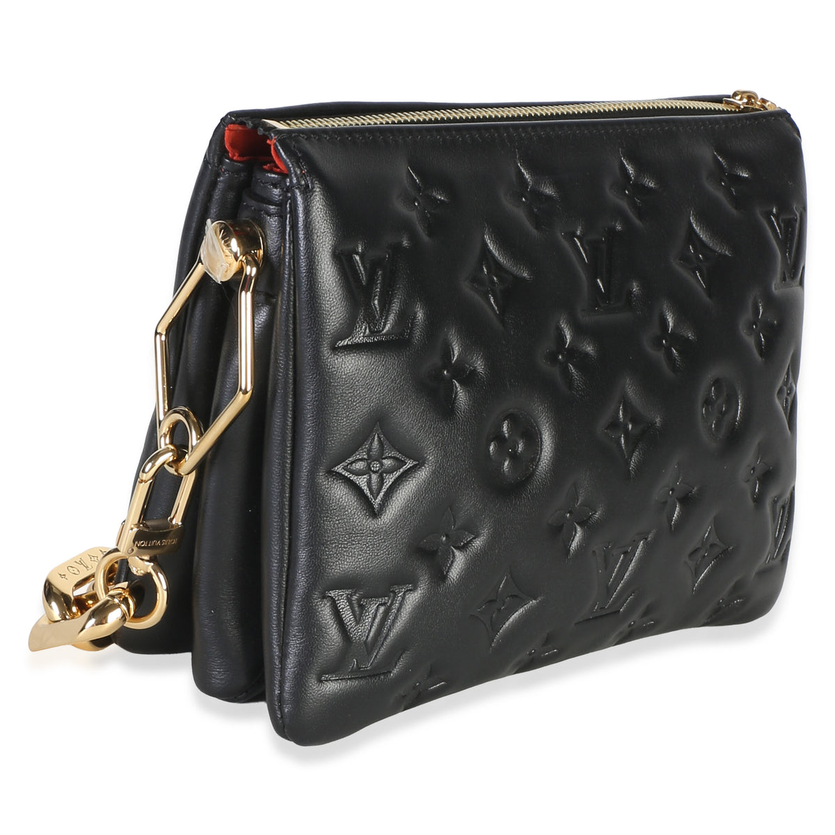 Louis Vuitton Black Monogram Embossed Lambskin Coussin BB Handbag 3