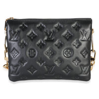 Louis Vuitton Black Monogram Embossed Lambskin Coussin BB Handbag 4