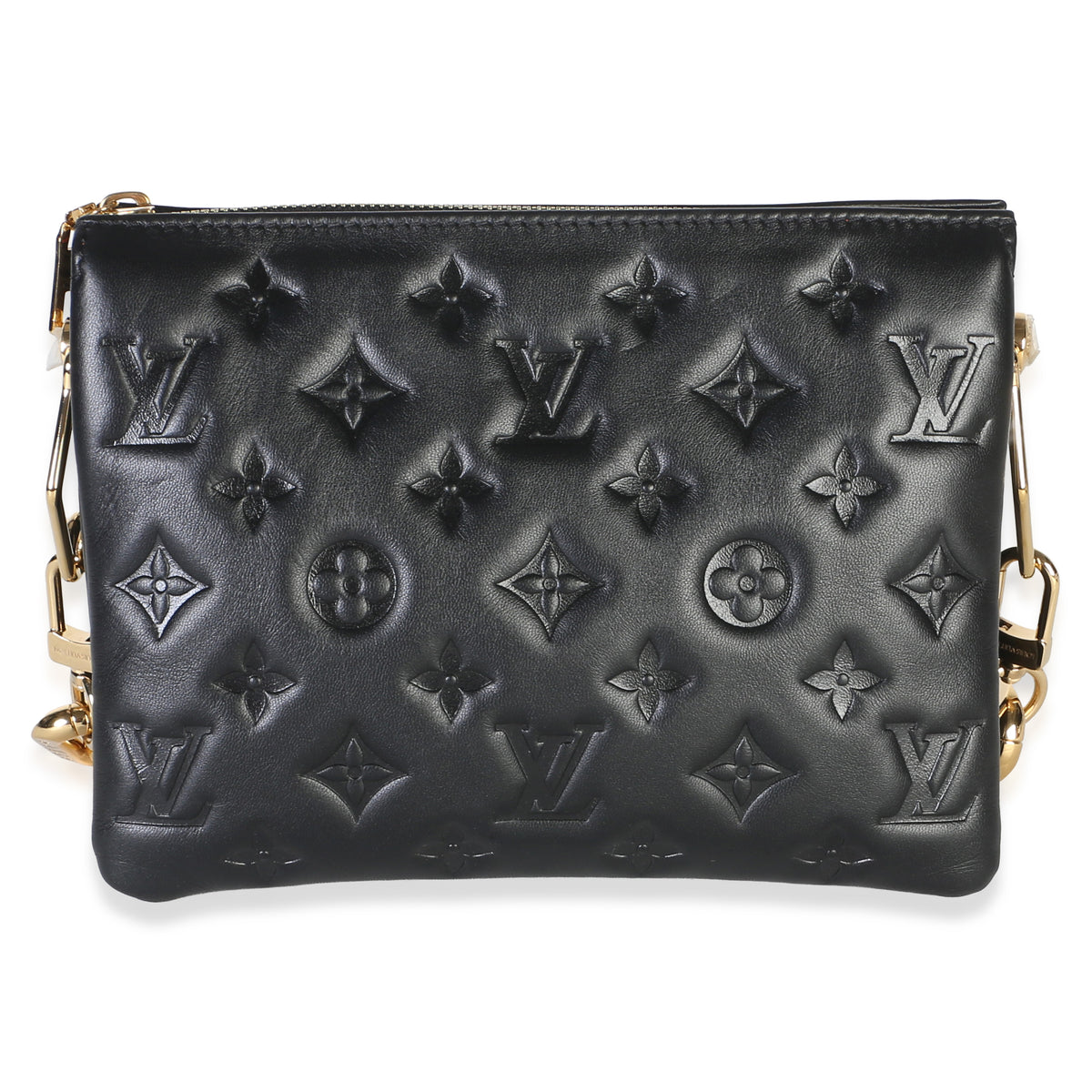 Louis Vuitton Black Monogram Embossed Lambskin Coussin BB Handbag 4