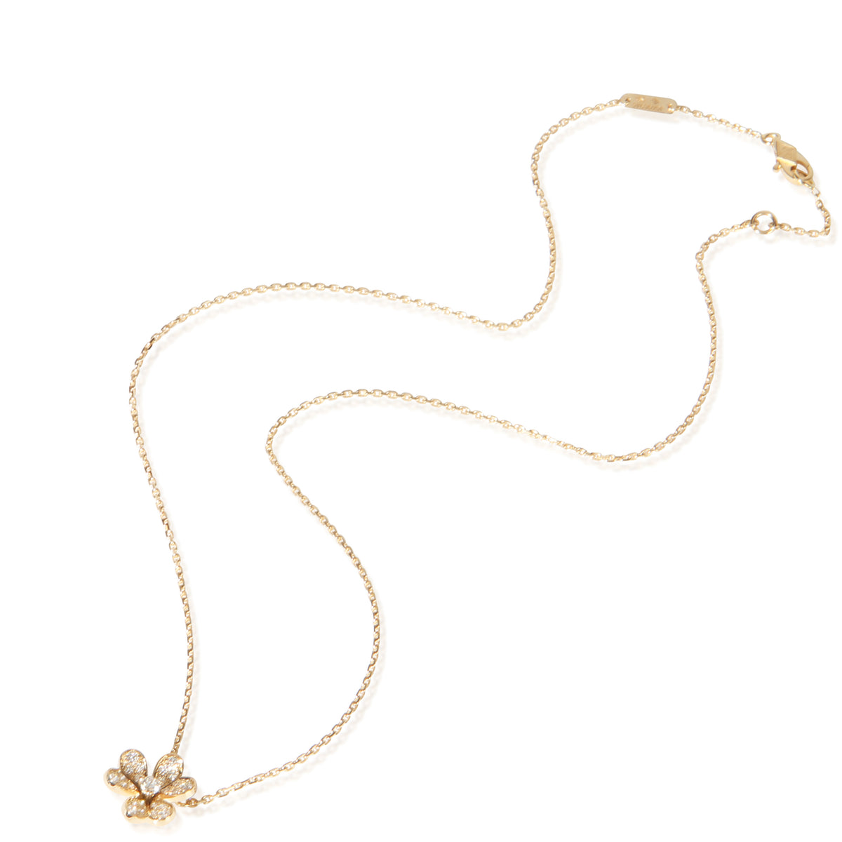 Van Cleef & Arpels Yellow Gold Diamond Mini Model Frivole Pendant 3