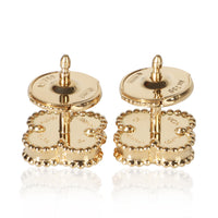 Van Cleef & Arpels Yellow Gold Onyx Sweet Alhambra Earrings 5
