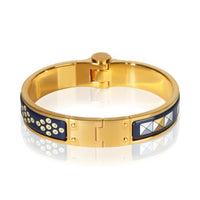 Hermès Gold Plated Hinged Enamel Bracelet 3