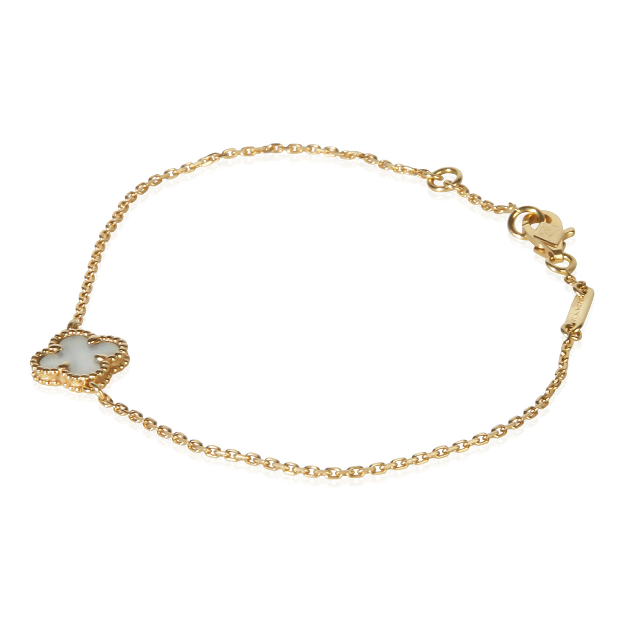 Van Cleef & Arpels Yellow Gold Mother Of Pearl Sweet Alhambra Bracelet 2