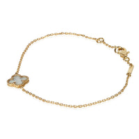 Van Cleef & Arpels Yellow Gold Mother Of Pearl Sweet Alhambra Bracelet 2