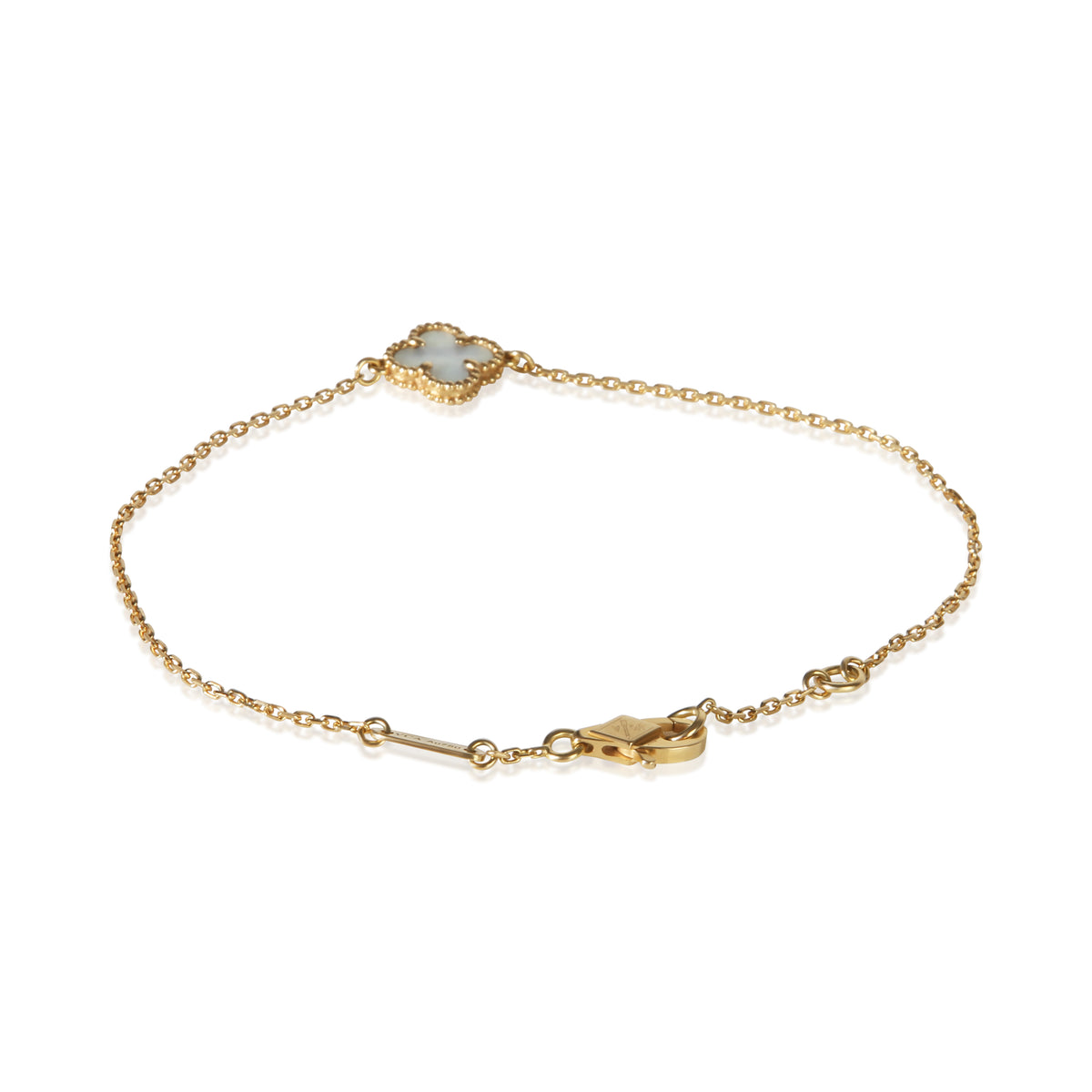Van Cleef & Arpels Yellow Gold Mother Of Pearl Sweet Alhambra Bracelet 3
