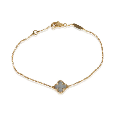 Van Cleef & Arpels Yellow Gold Mother Of Pearl Sweet Alhambra Bracelet fv