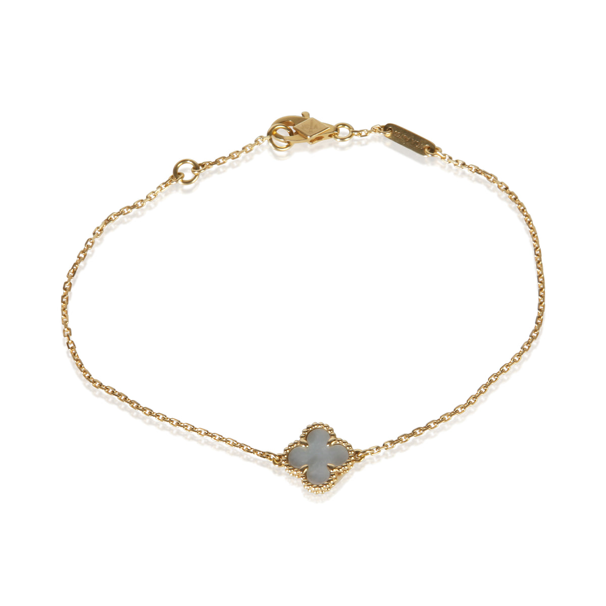 Van Cleef & Arpels Yellow Gold Mother Of Pearl Sweet Alhambra Bracelet fv