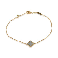 Van Cleef & Arpels Yellow Gold Mother Of Pearl Sweet Alhambra Bracelet fv