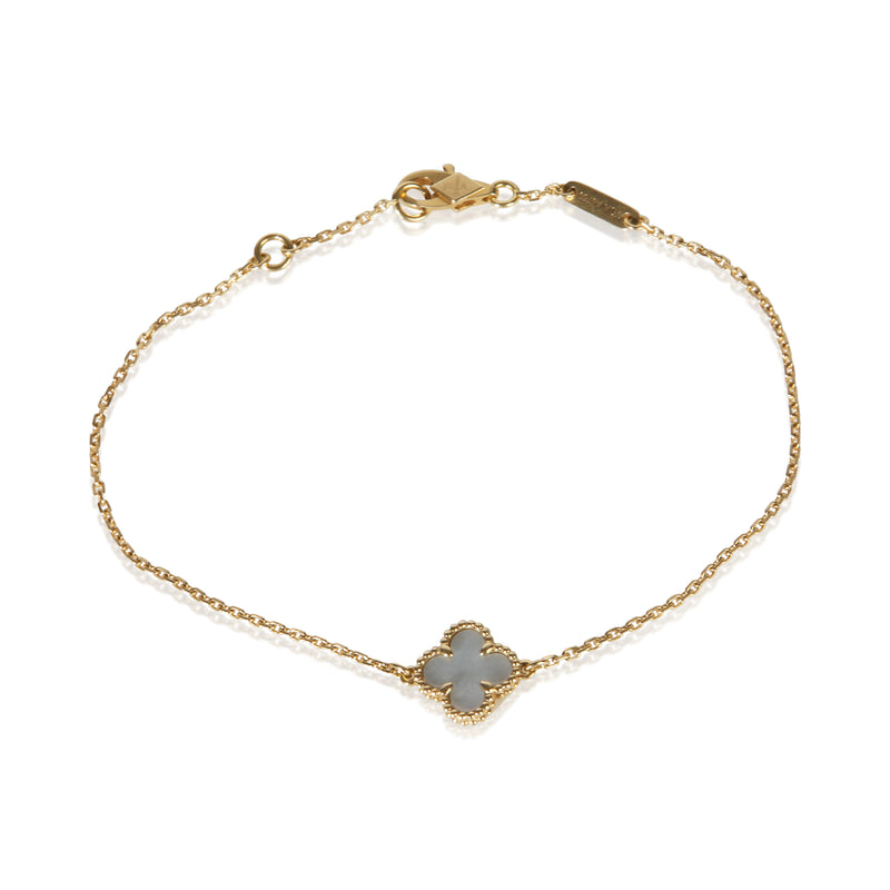 Van Cleef & Arpels Yellow Gold Mother Of Pearl Sweet Alhambra Bracelet fv
